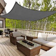 Image result for Outdoor Sun Shade Sail Canopy%2C 9.8%27 X 13.1%27 Rectangle Shade Cloth Patio Cover - UV Resistant Sunshade Fabric Awning Shelter For Deck Yard Garden Carpo