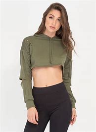 Image result for Cut Out Crop Hoodie Guys