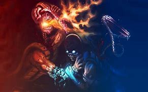 Image result for Mortal Kombat Scorpion Fighting vs Sub-Zero