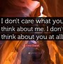 Image result for I Don't Care What You Think of Me Quotes