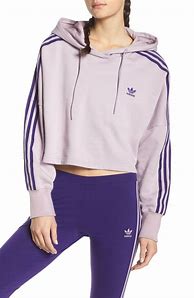 Image result for Adidas Crop Hoodie Striped Blue