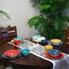 Image result for Gibson Home Color Speckle 12 Piece Mix And Match Double Bowl Dinnerware Set In 4 Assorted Colors, Multi Color By Ashley Homestore, Home Decor >. On Sale - 59% Off
