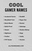Image result for Best Usernames Gaming
