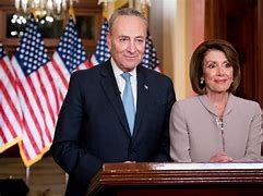 Image result for Trump with Pelosi and Schumer