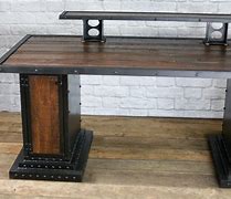 Image result for Industrial Reclaimed Wood Desk