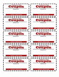 Image result for Father's Day Coupon Template