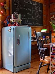 Image result for Vintage Blue Refrigerator