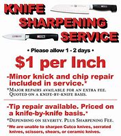 Image result for Knife Sharpening Sign