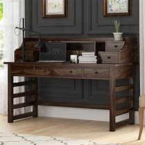 Image result for Solid Wood Writing Desk Rustic