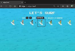 Image result for Microsoft Edge Surf Game Online