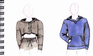 Image result for How to Draw a Crop Top Hoodie
