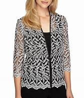 Image result for Alex Evenings Women's 3/4 Sleeve Embroidered Twinset, XL