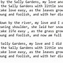 Image result for Sally Gardens Lyrics