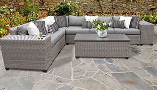 Image result for Light Grey Wicker Patio Furniture