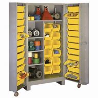 Image result for Industrial Cabinet with Bins