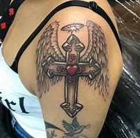 Image result for Cross Tattoo Designs for Girls