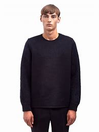 Image result for Men's Black Wool Crew Neck Sweater