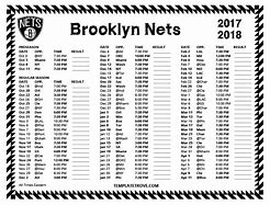 Image result for Brooklyn Nets Schedule 2018