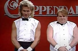 Image result for Patrick Swayze and Chris Farley Chippendale
