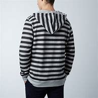 Image result for Black and Gray Striped Hoodie