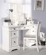 Image result for White Desk with Drawers and Uper Storage