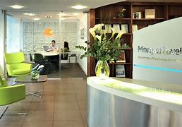 Image result for Small Wood Reception Desk