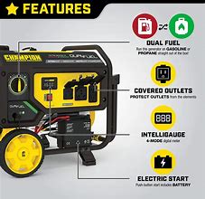 Image result for Champion Generators 5500 Watt Dual Fuel RV Ready Portable Generator With Wheel Kit | Camping World