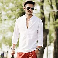 Image result for White Casual Dress Shirts for Men