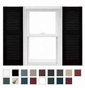 Image result for Mid America Open Louver Vinyl Shutters 12 Inch (1 Pair) 12 X 25 023 Wicker
