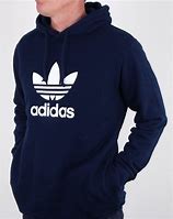 Image result for Navy Pullover Adidas Hoodie Trefoil