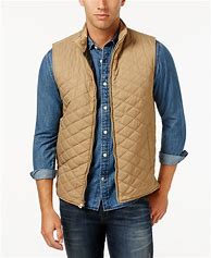 Image result for Quilted Vest Zipper Pocket Men