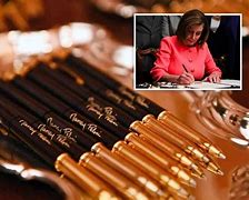 Image result for Nancy Pelosi Gold Pens
