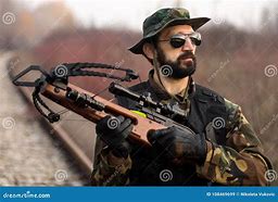 Image result for Man with Crossbow Running