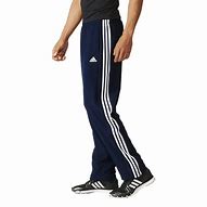Image result for Adidas 3 Stripe Fleece Pants Men
