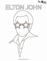 Image result for Elton John Coloring Page
