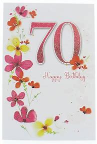 Image result for Female 70th Birthday Cards