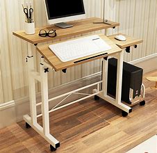 Image result for Portable Adjustable Desk Wood