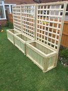Image result for Wooden Fence Planters DIY