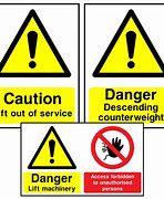 Image result for Elevator Warning Signs