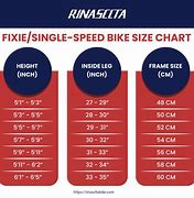 Image result for Fixie Bike Size Chart