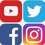 Image result for Social Media Icons Facebook Twitter/Instagram YouTube