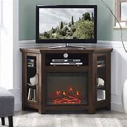 Image result for Small Corner Electric Fireplace TV Stand