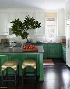 Image result for Green Kitchen Cabinets