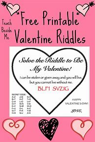 Image result for Free Printable Valentine Riddles