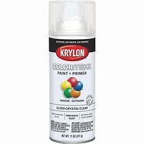 Image result for Krylon Crystal Clear Spray Paint In Gloss Crystal Clear For Ceramic, Glass, Metal, Paper, Plaster, Plastic, Model: K01303007