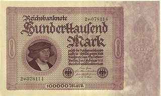Image result for Reichsbanknote 100000 Mark