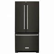 Image result for French Door Refrigerator in Black Stainless Steel with Cabinets