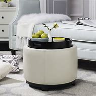 Image result for Storage Ottoman with Tray