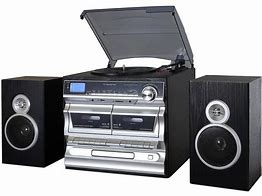 Image result for Trexonic 3-Speed Turntable With CD Player And Double Cassette Player