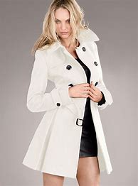 Image result for Winter White Trench Coat